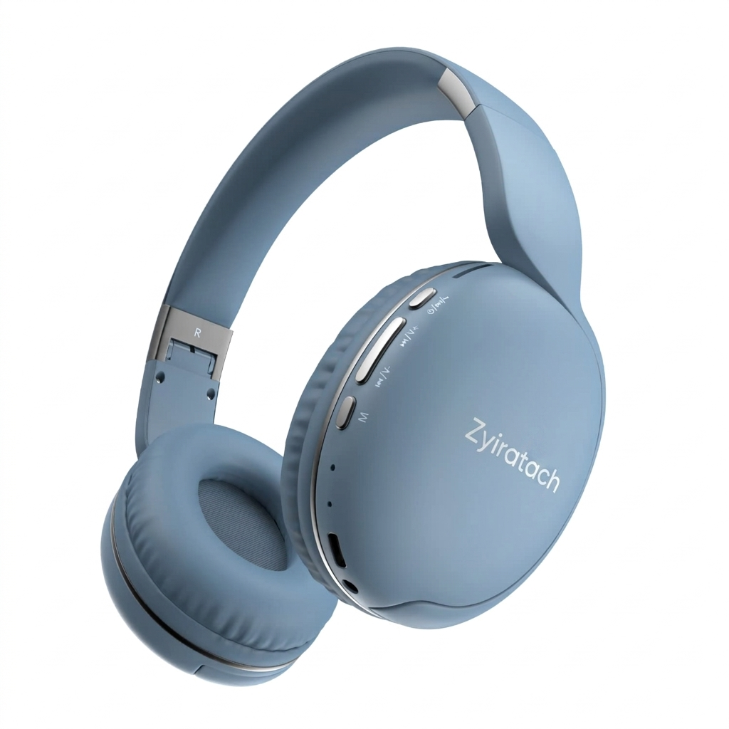 Zyiratach Two Wireless On Ear Headphones with 50 Hours Playtime, Low Latency(up to 45ms),