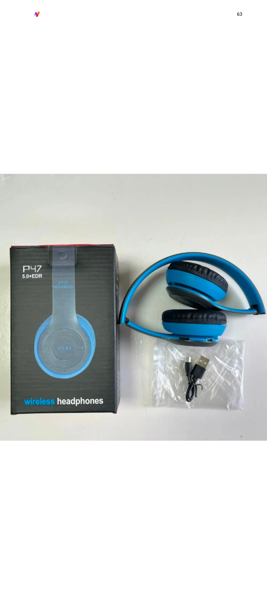 P47 Bluetooth 4.2 Headphones Stereo Headset Wireless Foldable Mic Earphone