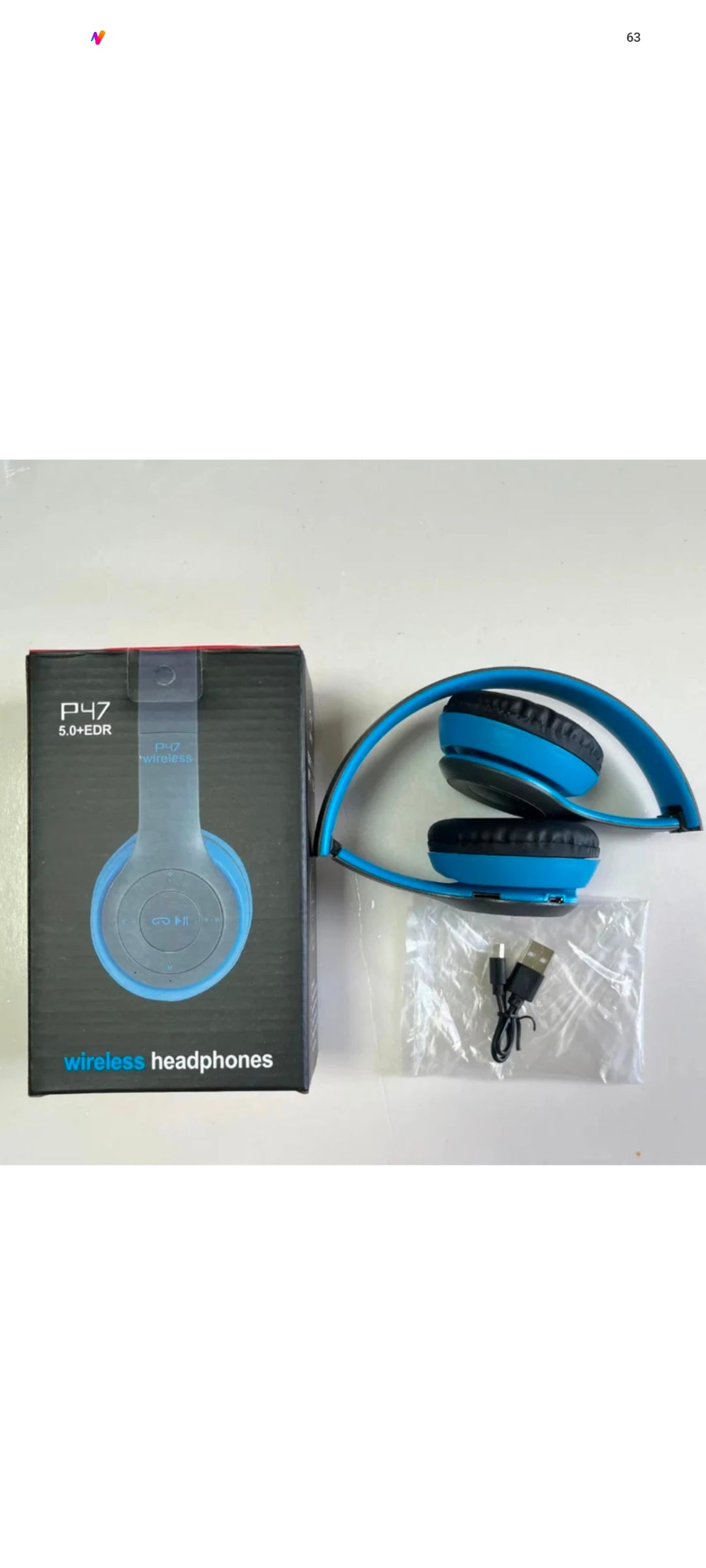 P47 Bluetooth 4.2 Headphones Stereo Headset Wireless Foldable Mic Earphone